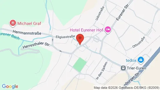 Apartments for rent i Trier - kort over placeringen