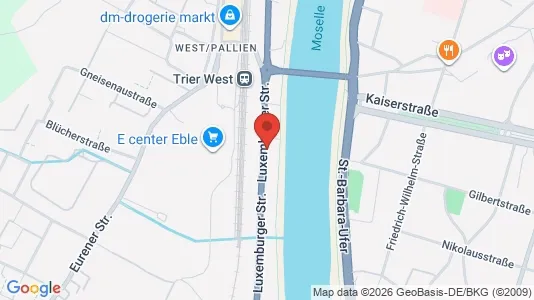 Apartments for rent i Trier - kort over placeringen
