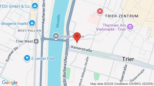 Apartments for rent i Trier - kort over placeringen