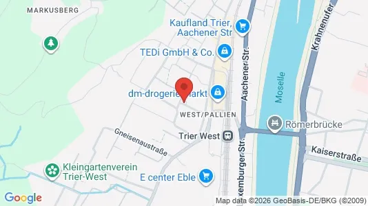 Apartments for rent i Trier - kort over placeringen