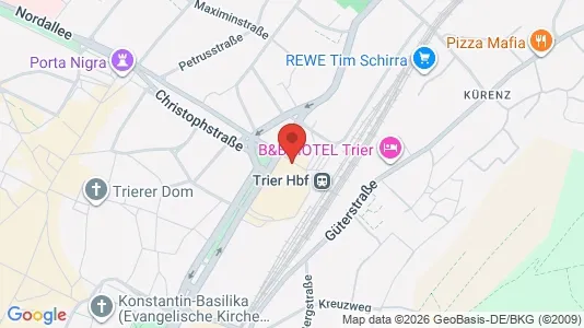 Apartments for rent i Trier - kort over placeringen
