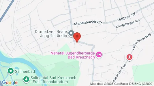 Apartments for rent i Bad Kreuznach - kort over placeringen