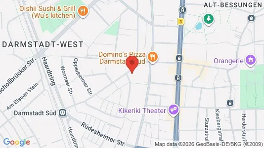 Apartments for rent i Darmstadt - kort over placeringen