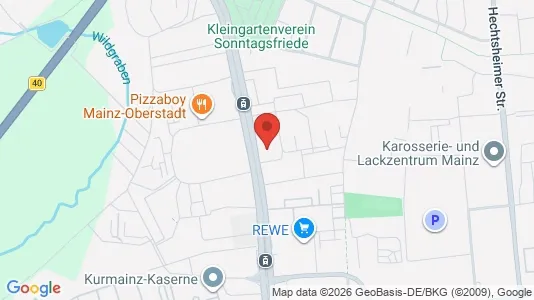 Apartments for rent i Mainz - kort over placeringen