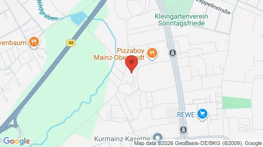 Apartments for rent i Mainz - kort over placeringen