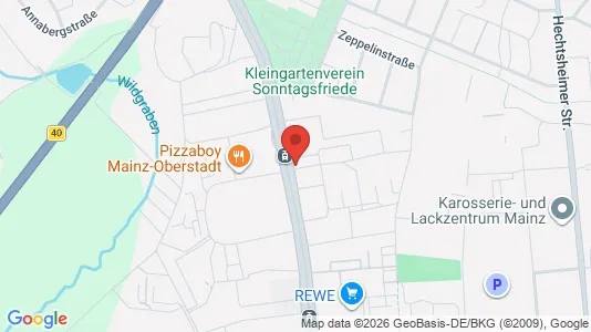 Apartments for rent i Mainz - kort over placeringen