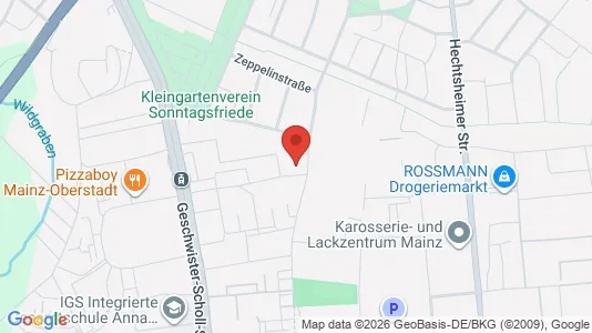 Apartments for rent i Mainz - kort over placeringen