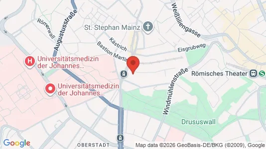Apartments for rent i Mainz - kort over placeringen