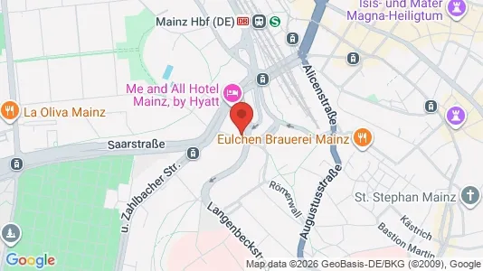 Apartments for rent i Mainz - kort over placeringen