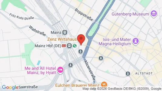 Apartments for rent i Mainz - kort over placeringen