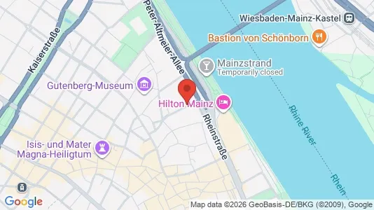 Apartments for rent i Mainz - kort over placeringen