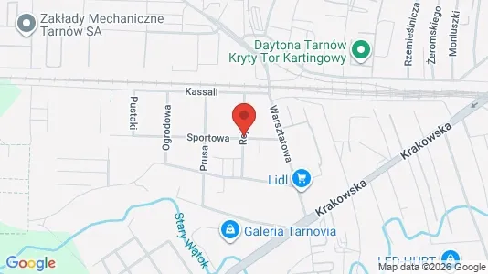 Apartments for rent i Tarnów - kort over placeringen