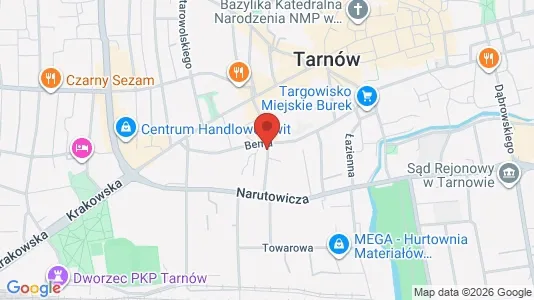 Apartments for rent i Tarnów - kort over placeringen