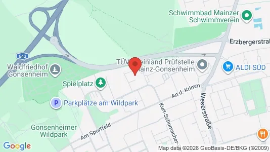 Apartments for rent i Mainz - kort over placeringen
