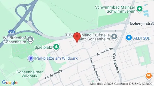 Apartments for rent i Mainz - kort over placeringen