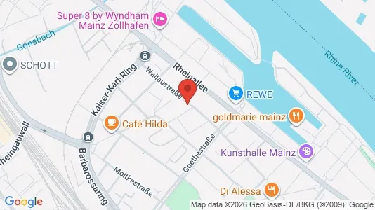 Apartments for rent i Mainz - kort over placeringen