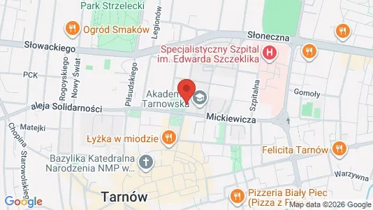 Apartments for rent i Tarnów - kort over placeringen