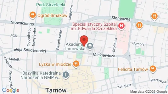 Apartments for rent i Tarnów - kort over placeringen