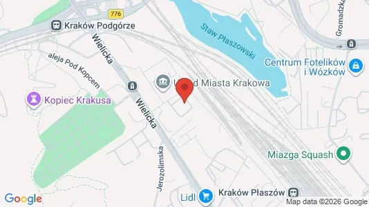 Rooms for rent i Kraków Podgórze - kort over placeringen