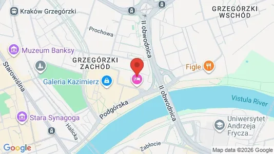 Apartments for rent i Kraków Śródmieście - kort over placeringen