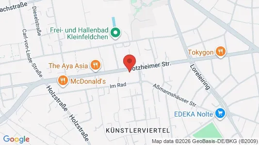 Apartments for rent i Wiesbaden - kort over placeringen