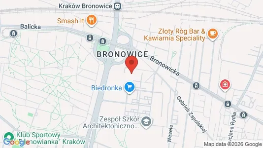 Apartments for rent i Kraków Krowodrza - kort over placeringen