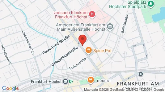 Rooms for rent i Frankfurt West - kort over placeringen
