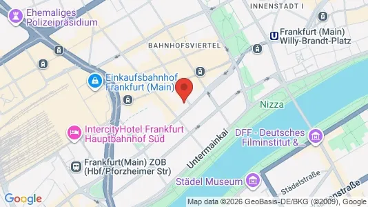 Rooms for rent i Frankfurt Innenstadt I - kort over placeringen