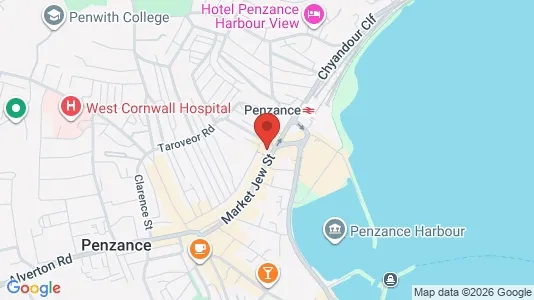 Apartments for rent i Penzance - Cornwall - kort over placeringen