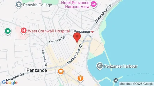 Apartments for rent i Penzance - Cornwall - kort over placeringen