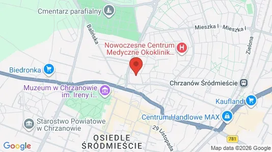 Apartments for rent i Chrzanowski - kort over placeringen