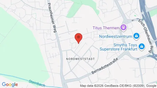 Apartments for rent i Darmstadt - kort over placeringen