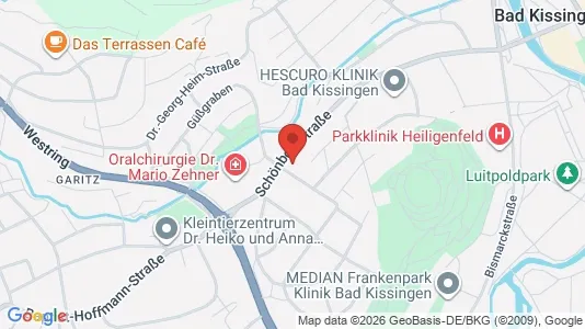 Apartments for rent i Bad Kissingen - kort over placeringen