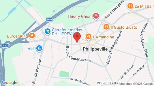Apartments for rent i Philippeville - kort over placeringen