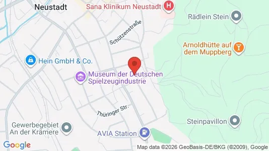 Apartments for rent i Coburg - kort over placeringen