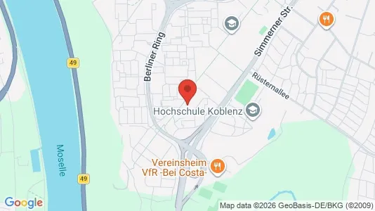 Apartments for rent i Koblenz - kort over placeringen