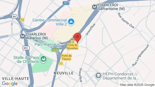 Rooms for rent i Charleroi - kort over placeringen