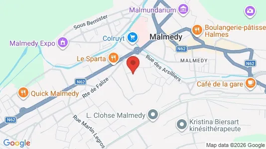 Apartments for rent i Malmedy - kort over placeringen