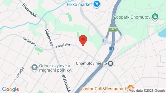 Apartments for rent i Chomutov - kort over placeringen