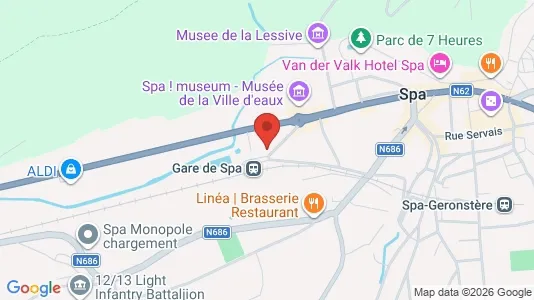 Apartments for rent i Spa - kort over placeringen