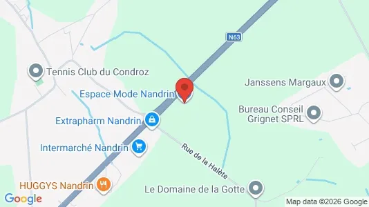 Apartments for rent i Nandrin - kort over placeringen