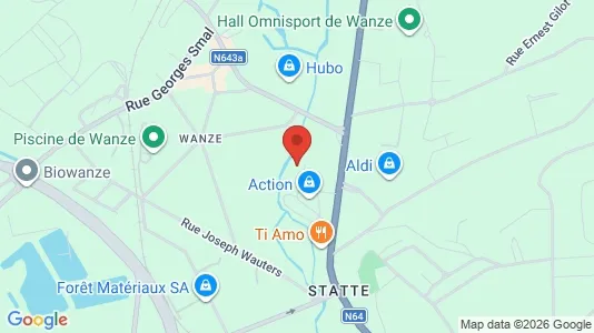 Apartments for rent i Wanze - kort over placeringen