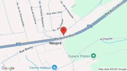 Apartments for rent i Neupré - kort over placeringen