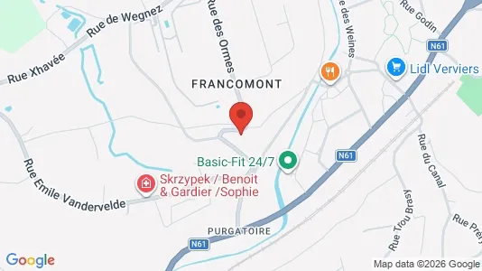 Apartments for rent i Pepinster - kort over placeringen