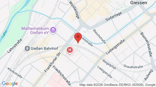 Apartments for rent i Gießen - kort over placeringen