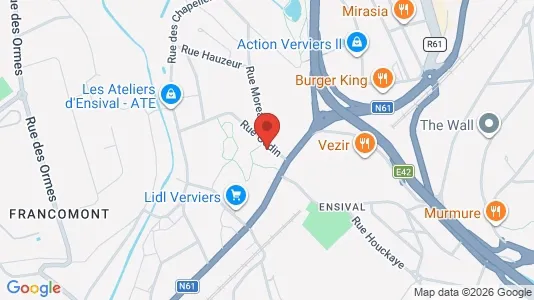 Apartments for rent i Verviers - kort over placeringen