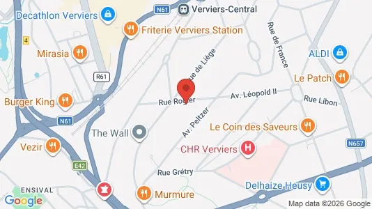 Apartments for rent i Verviers - kort over placeringen