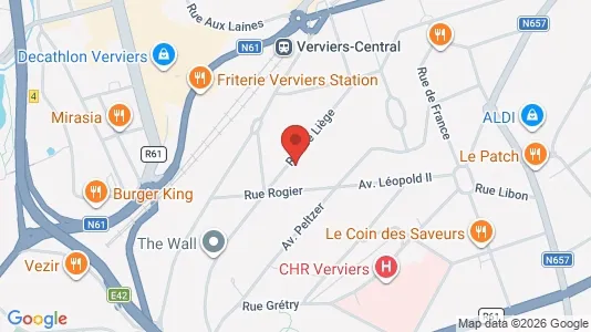 Apartments for rent i Verviers - kort over placeringen