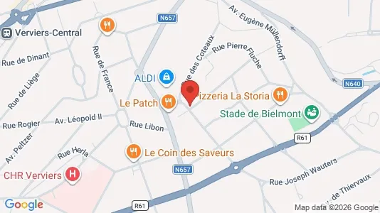 Apartments for rent i Verviers - kort over placeringen