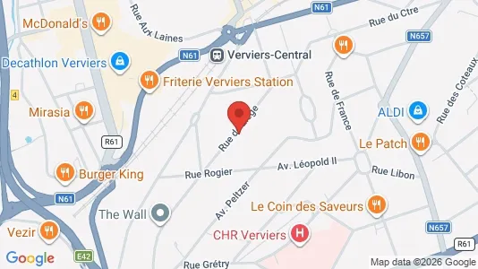 Apartments for rent i Verviers - kort over placeringen